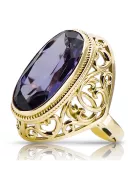 Ring Alexandrite 14K Yellow gold Vintage craft vrc184y